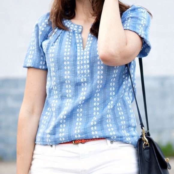 loft embroidered top